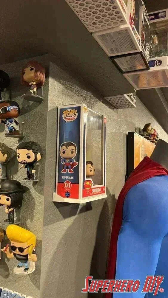 Pop Comic Covers Floating Shelf | Fits Comic Funko Pop Box | Includes screws