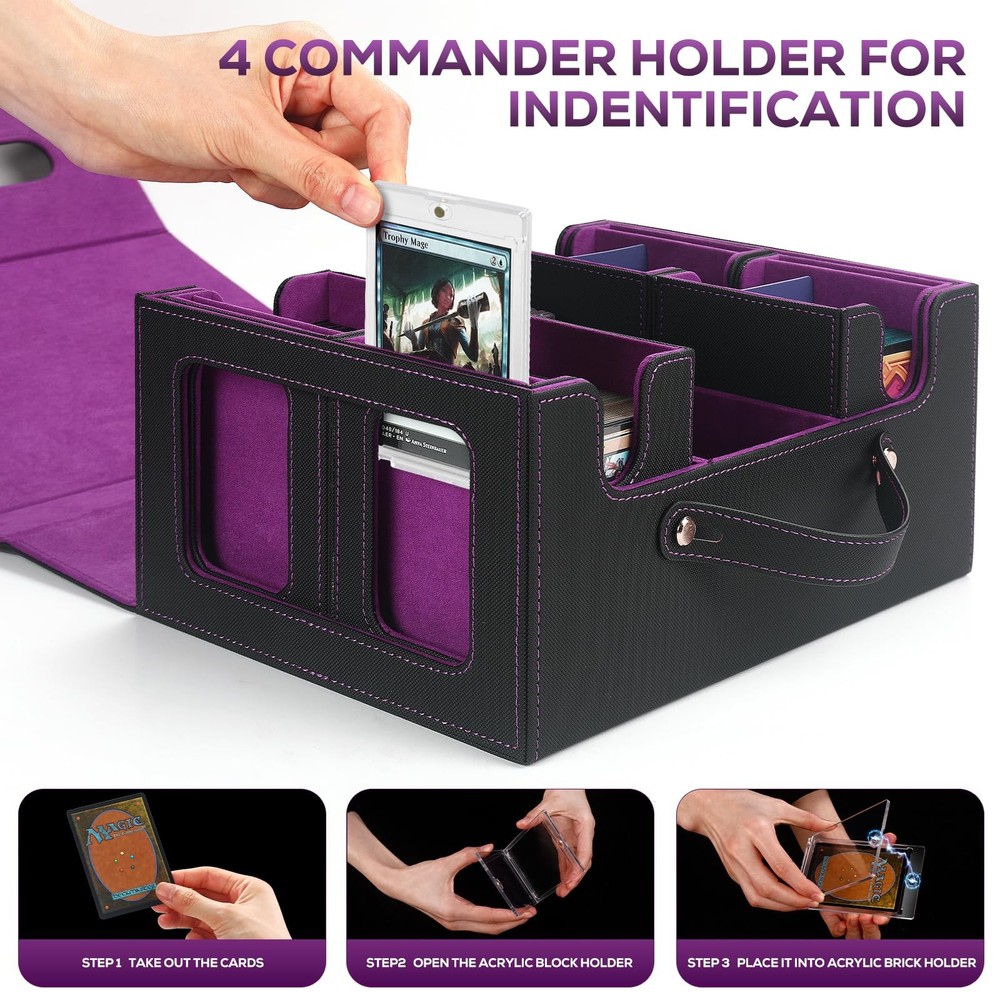 Trading Card Storage Box for MTG, MTG commander deck box，Multi-purpose Deck C...