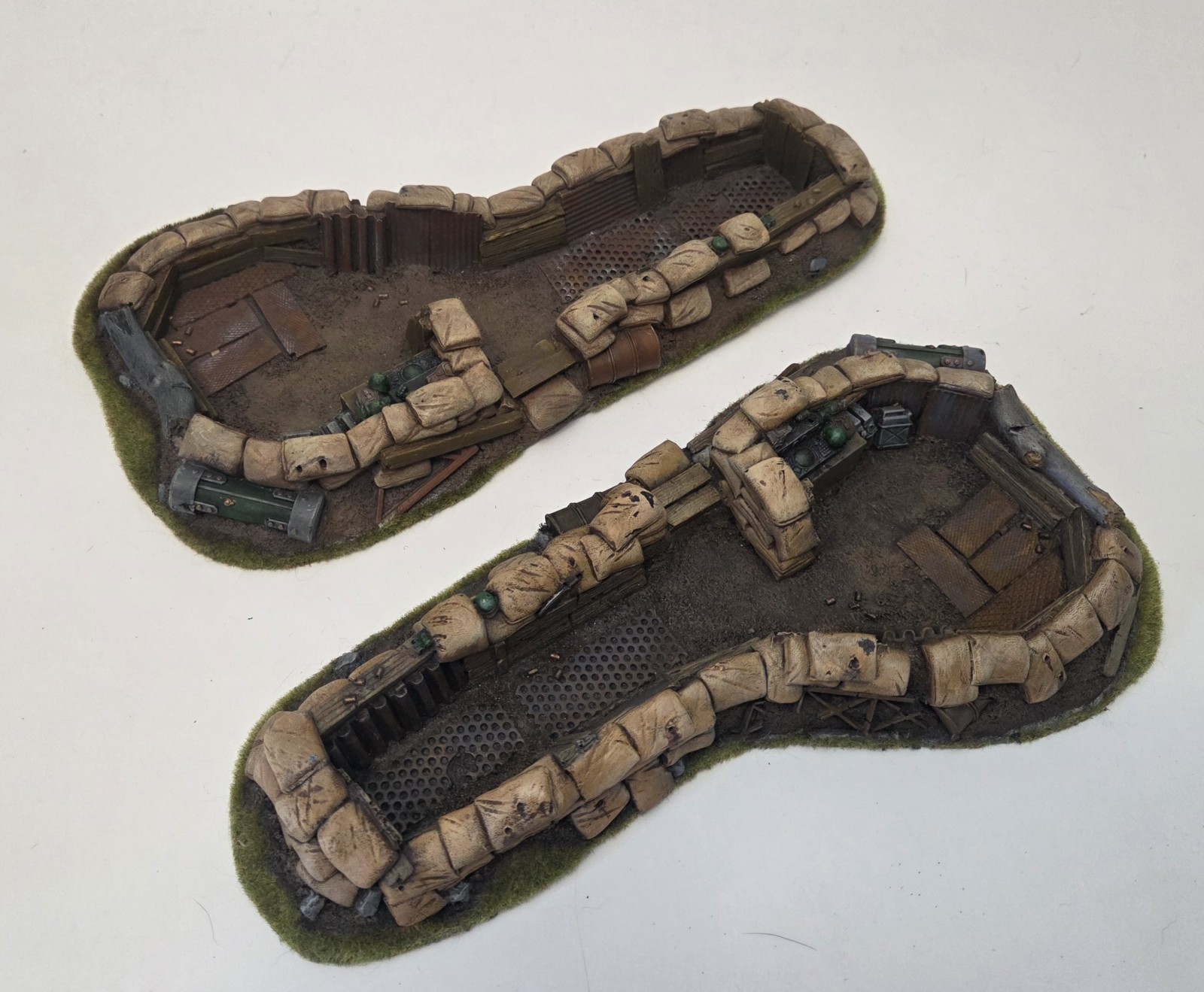 Warhammer 40k Citadel Scenery Sandbag Bunker Terrain 2x Games Workshop OOP