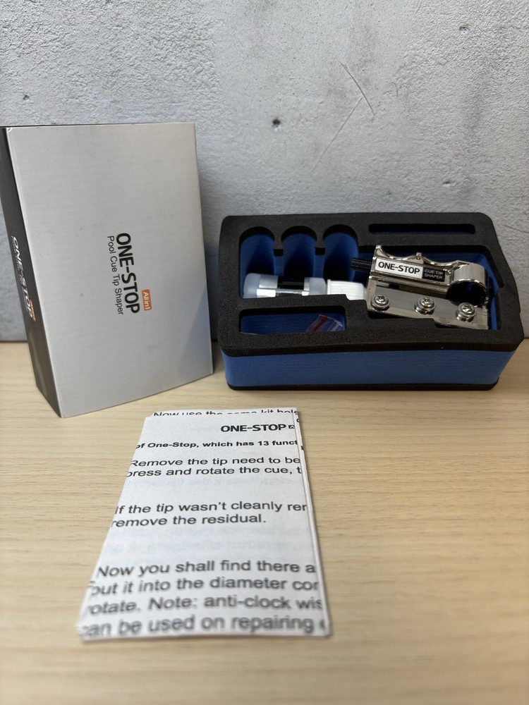 One-Stop Pool Cue Tip Shaper