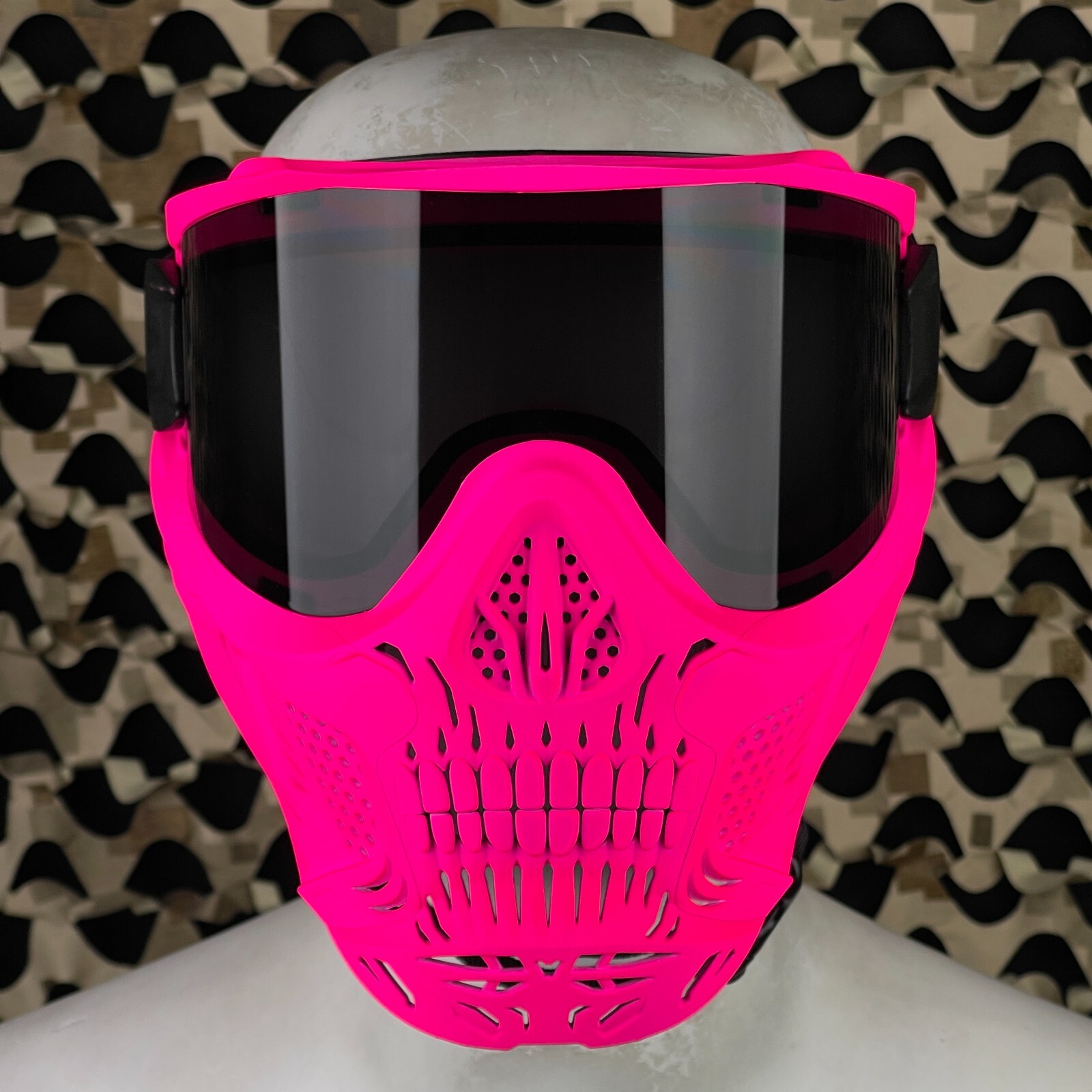 NEW HK Army HSTL Skull Thermal Paintball Mask - Neon Pink (Pink w/ Smoke Lens)