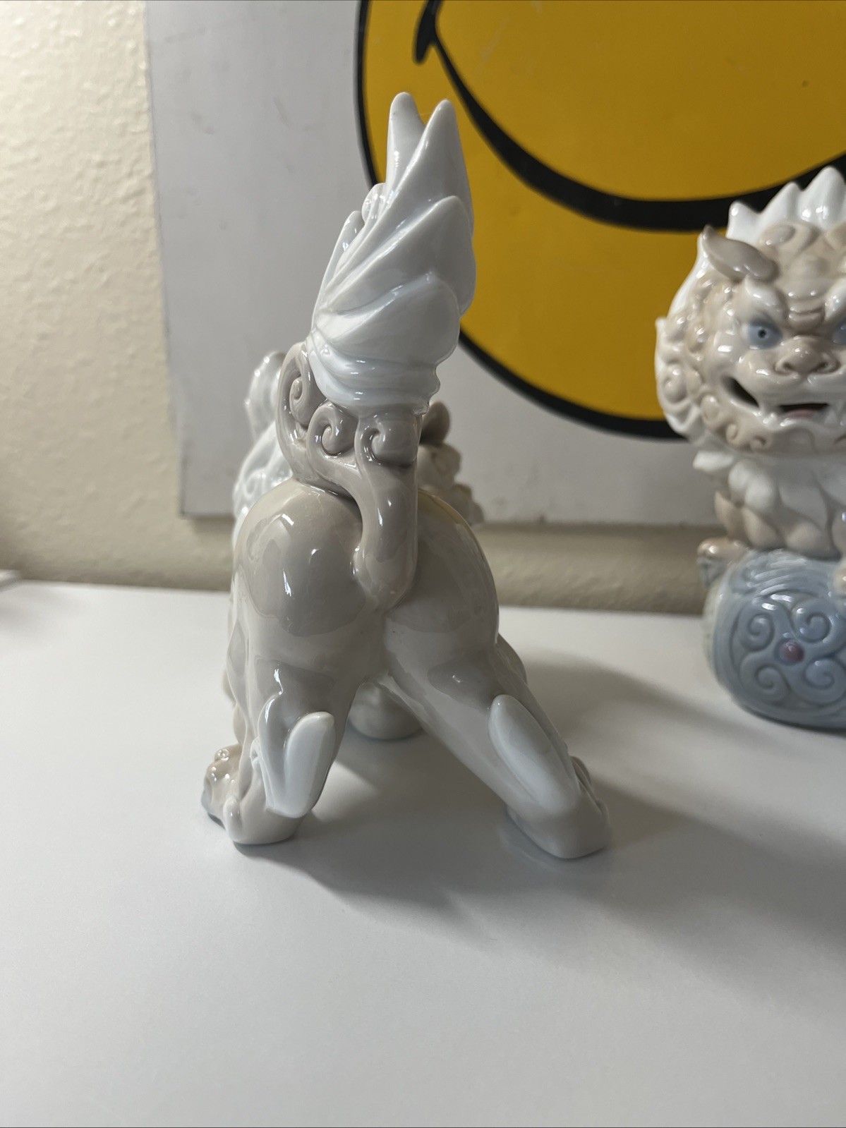 Vintage Set TKN Japan Porcelain Shishi Komainu Guardian Lion Foo Dogs Yoshimi K