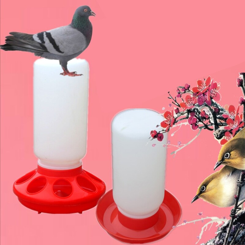 Chick Feeder Waterer Combo for Poultry Plastic 1 Quart Feeder 0.9 Quart Waterer