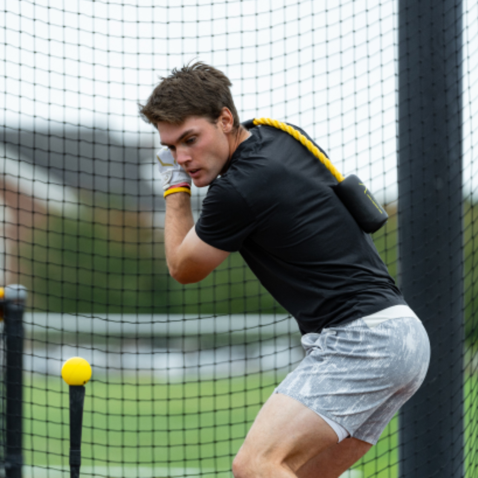 The Rope Bat - Baseball / Softball Swing Trainer w/ 12 Training Balls & Tote Bag