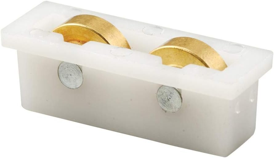 Sliding Window Roller Assembly Brass 1/2 In. Flat Tandem Rollers 2 Pack
