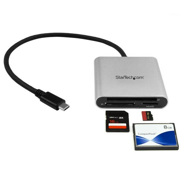 StarTech USB3.0 Flash Memory Multi-Card Reader/Writer - Black Silver