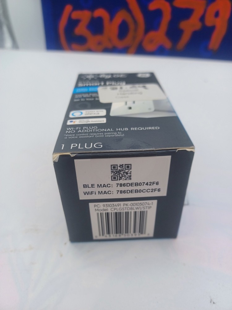 GE 93103491 Smart Plug - White NEW OPEN BOX