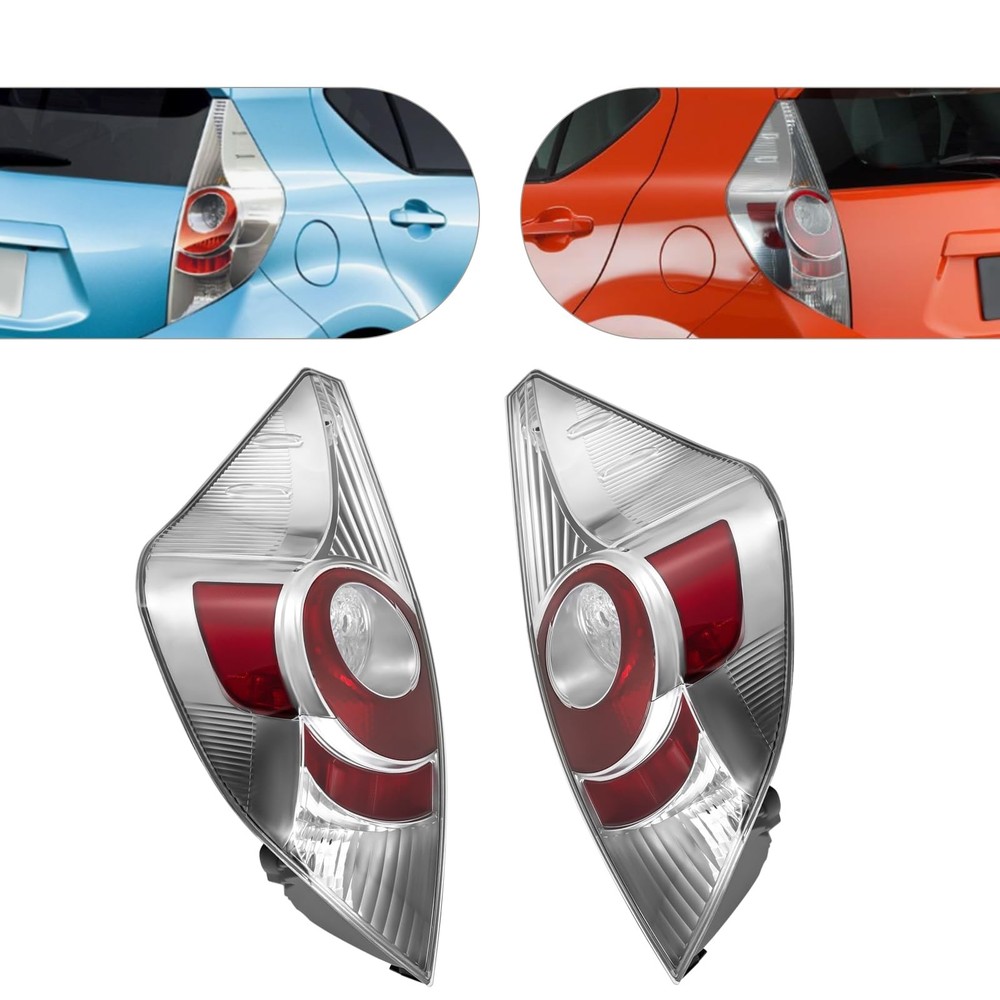 2012-2014 Prius C Halogen Tail Lights Left Right Direct Replacement Set