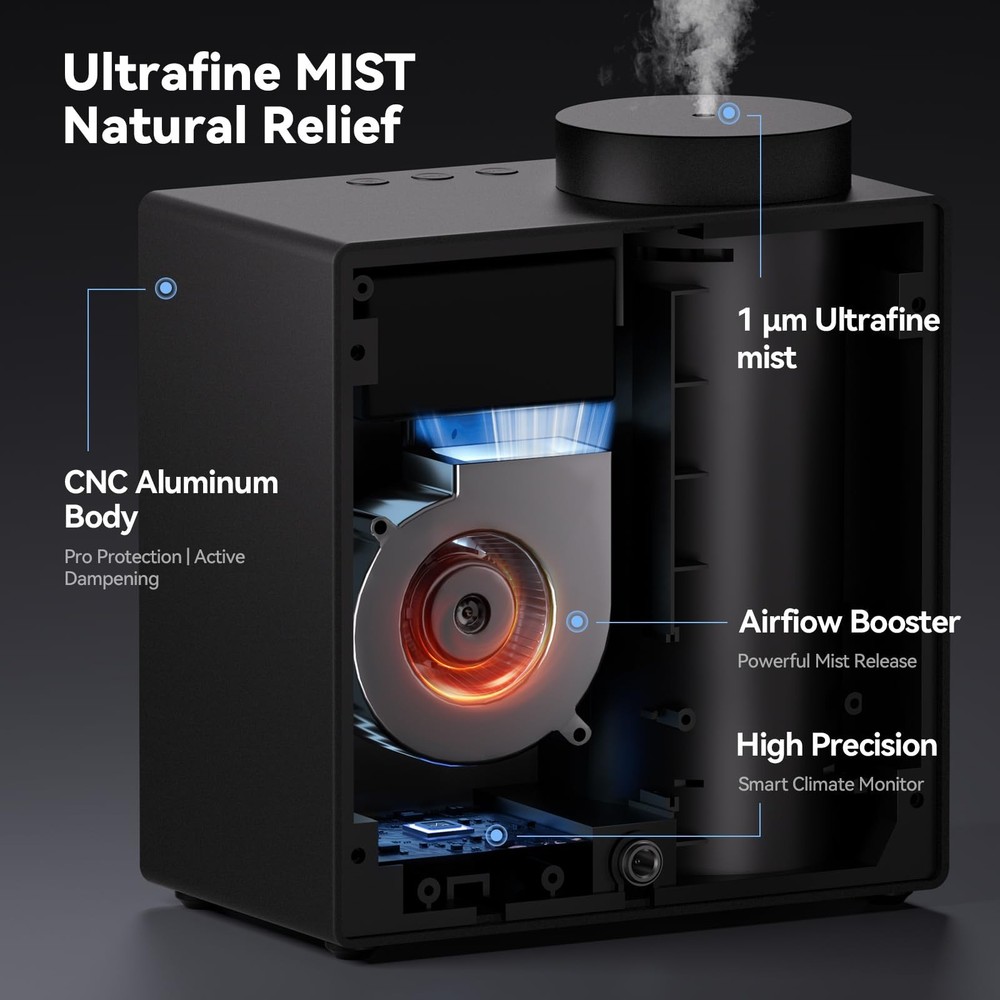 2026 Smart Waterless Diffuser, 2000 Sq.Ft Cold Air Scent Diffuser with Clock ...