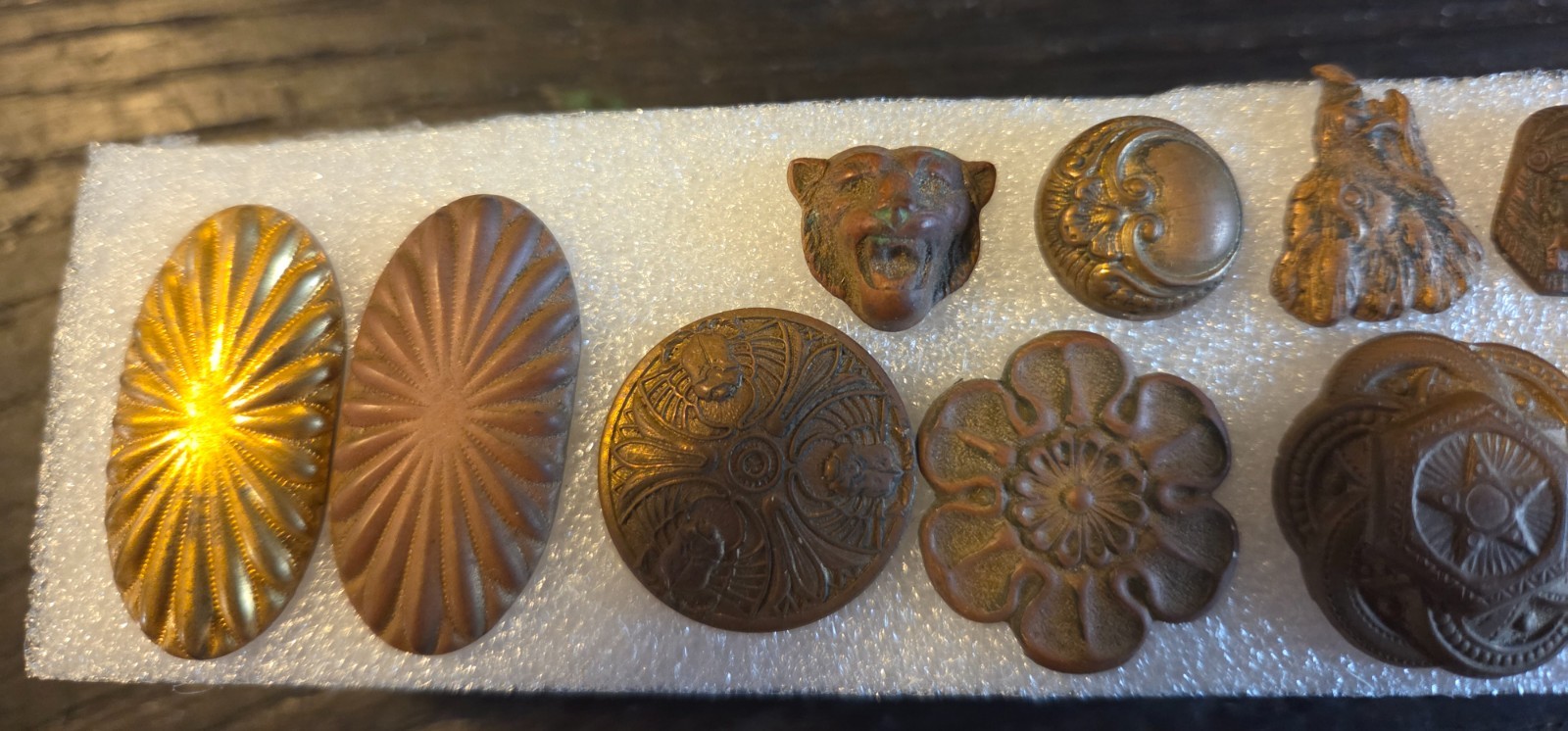 Decorative Vintage Brass/Metal Furniture Tacks Mixed Lot