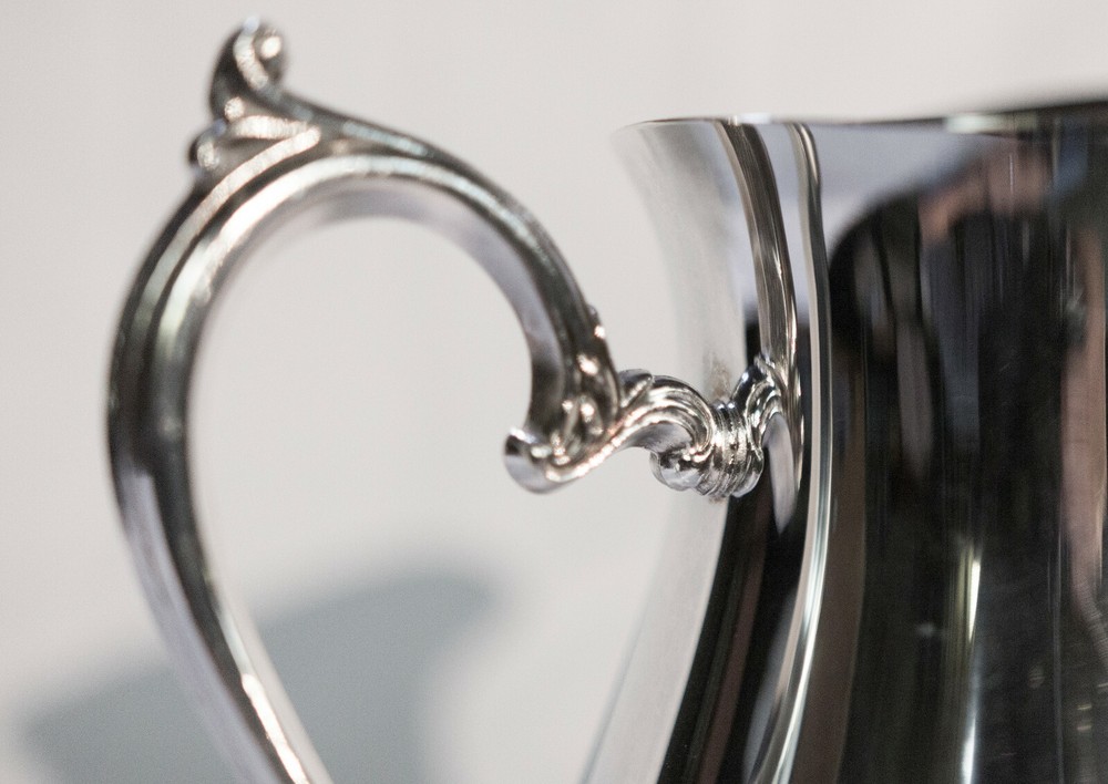 Silver Pitcher with Ice Guard