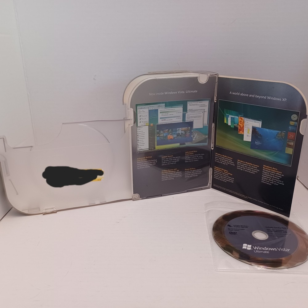 Microsoft Windows Vista Ultimate Includes Service Pack 1 - 32 bit & 64 bit DVD's