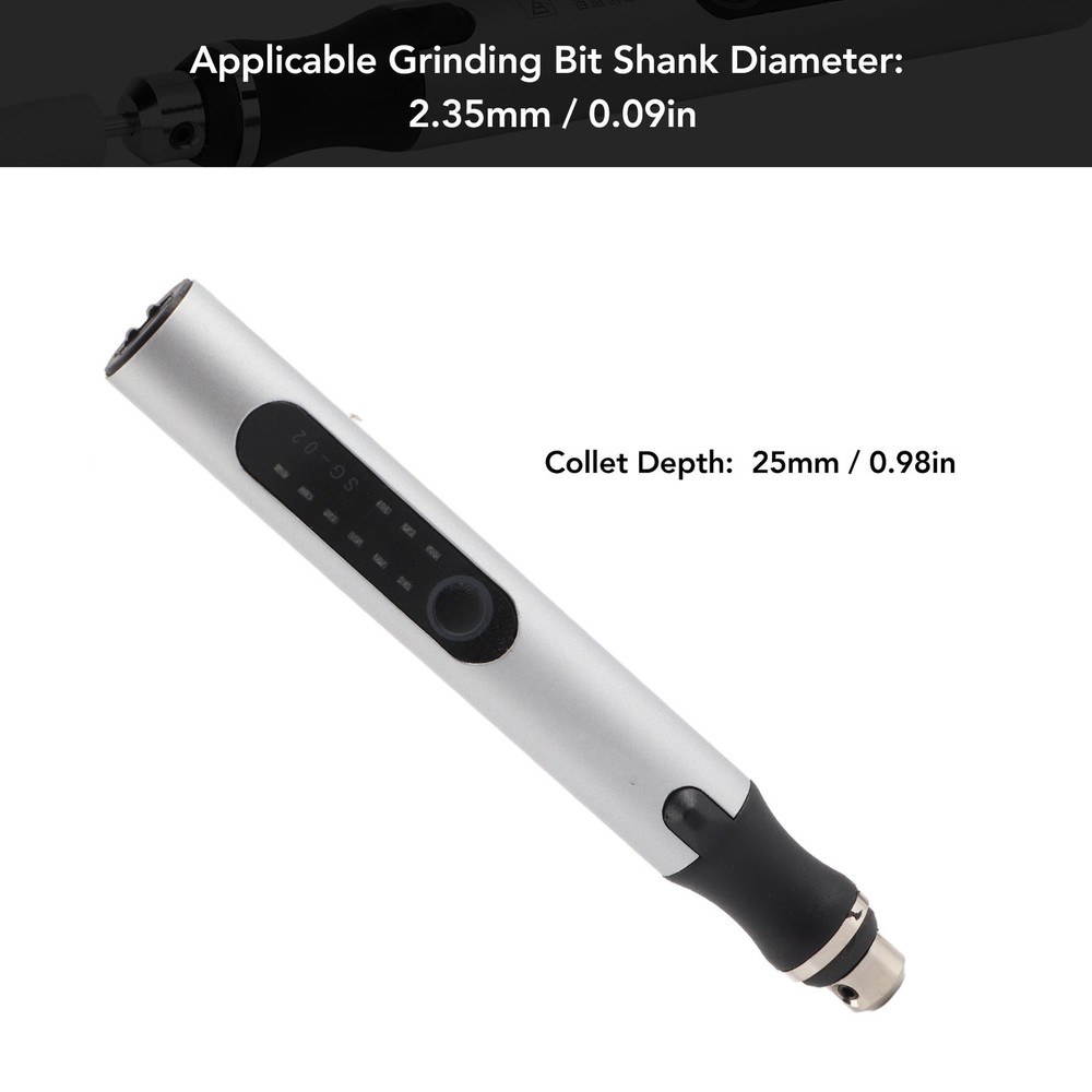 Tool Cordless Engraving Pen Rechargeable Grinder 3 Speed Variable Set