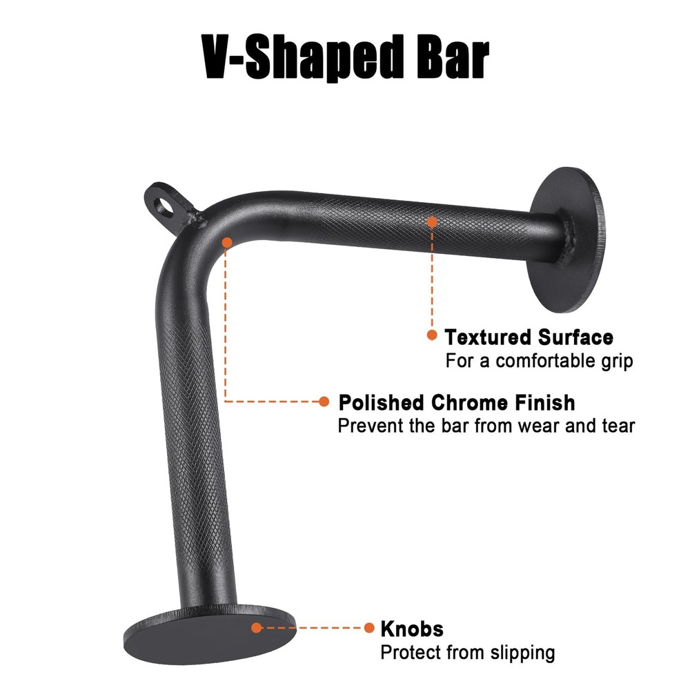 SERTT Workout Cable Machine Attachment for Home Gym, LAT Pulldown Attachments, C