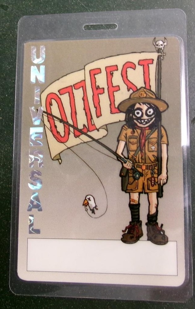 Vintage DOUBLE SIDED Ozzfest 1999 Laminated Backstage Pass Genuine UNIVERSAL
