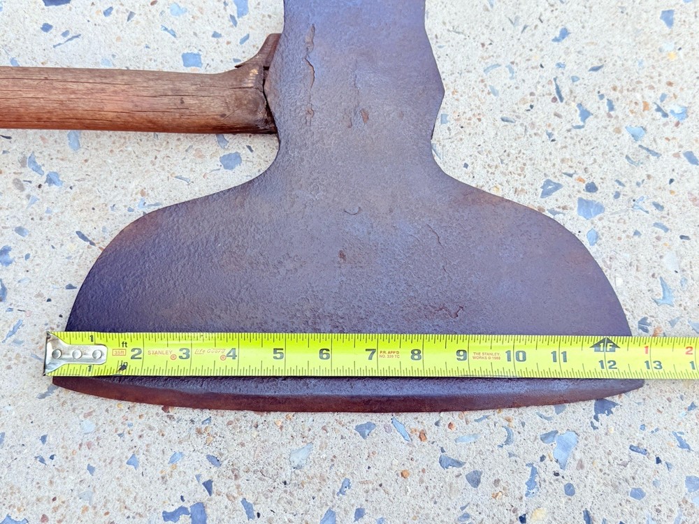 Antique Broad Axe 13 in. Signed Large