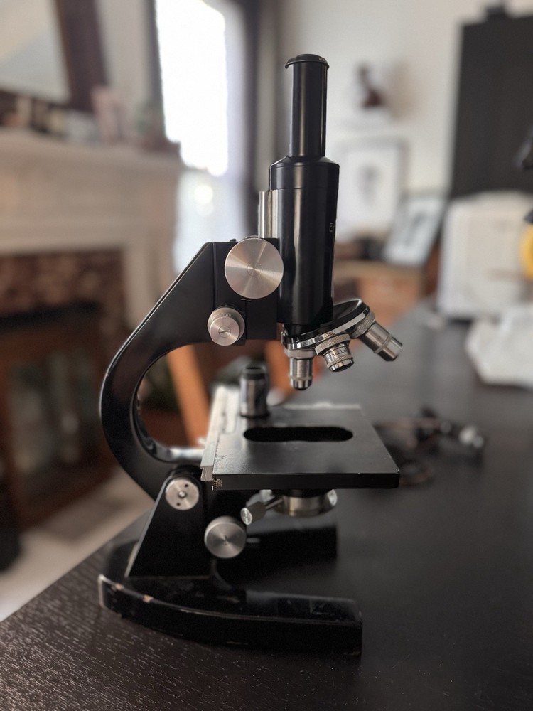 Vintage E Leitz Wetzlar Germany Microscope #427724 See Pics