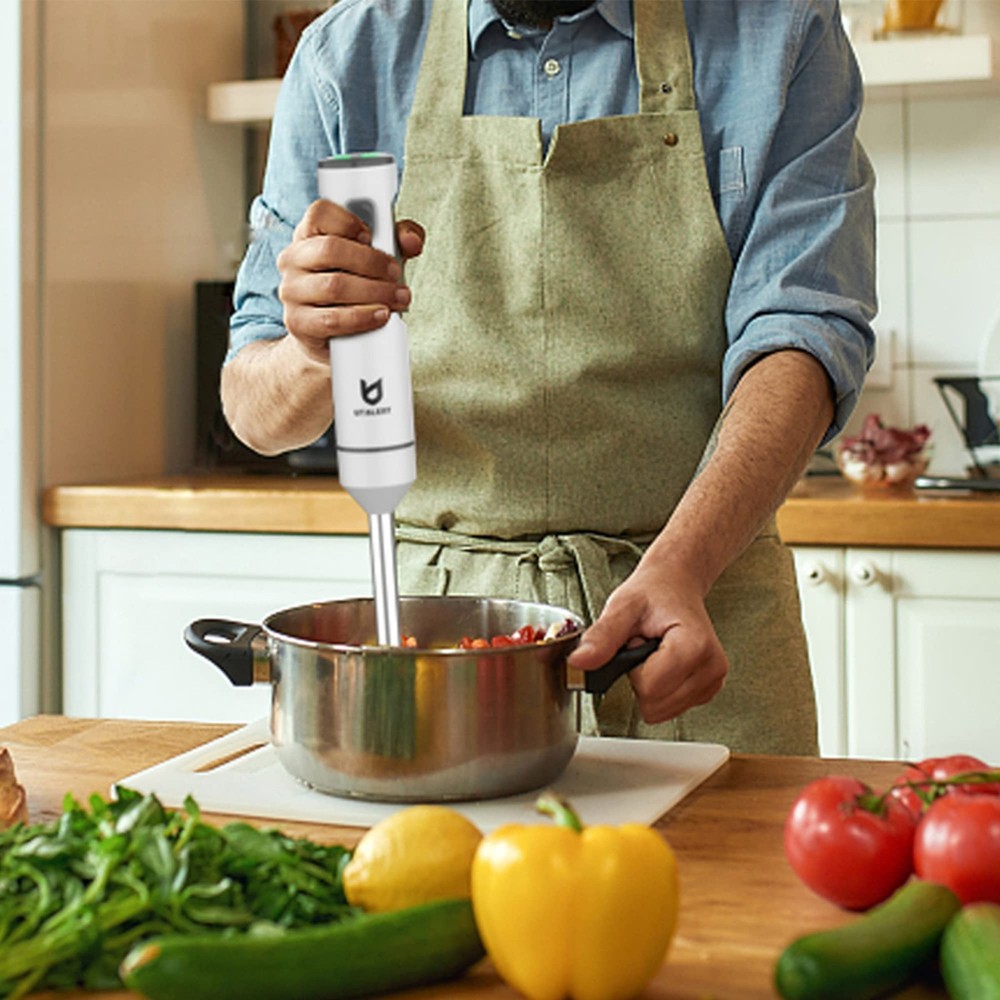 Cordless Hand Blender, Variable Speed Immersion Blender Rechargeable, with 50...