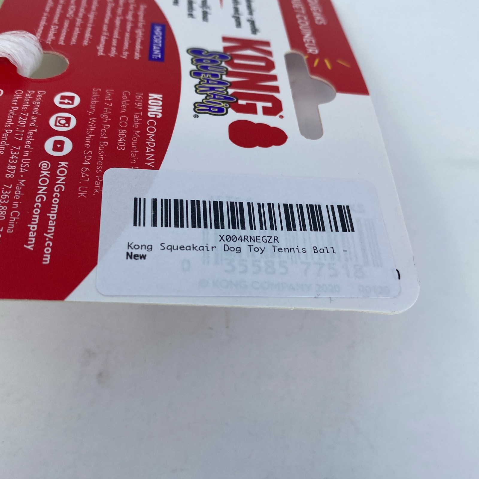 KONG SqueakAir Balls Dog Toy XS 3-Pack - Neon Yellow Tennis Balls