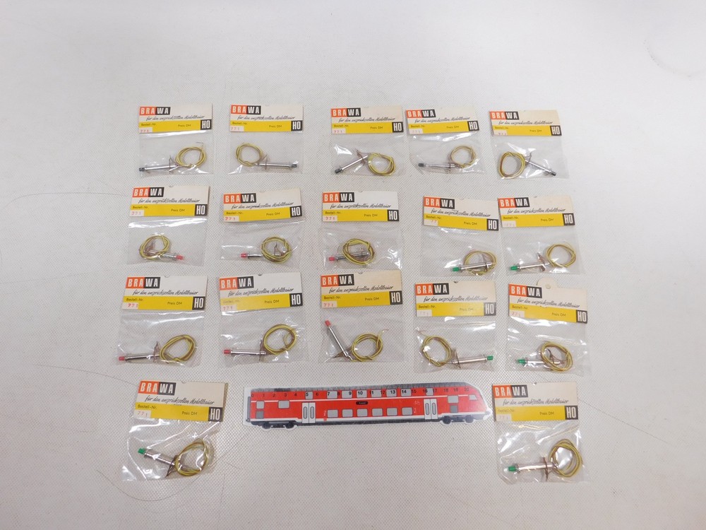 Brawa H0 Etc 17X 771 Push Button Unlit Mint+Box Unopened #EJ203-0.5
