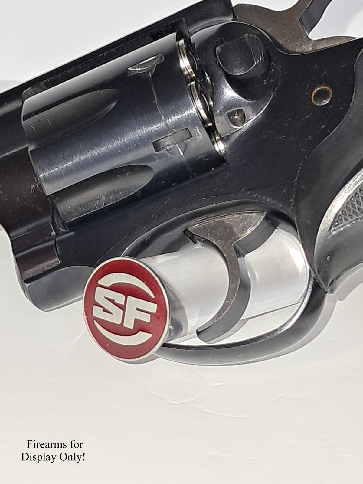 Handgun Firearm Gun Safe Shelf Display Rod - 7/8" SureFire (SF) Enamel Topper