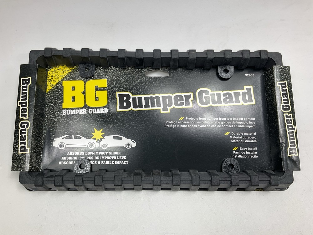 Custom Accessory 92933 Bumper Guard Rubber License Plate Frame Holder Protector