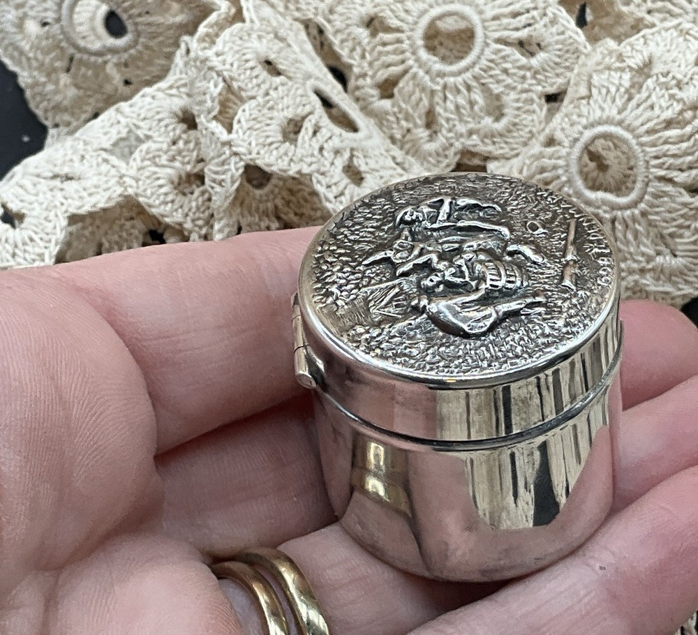 Sterling Silver Denmark Stamp Roll Container