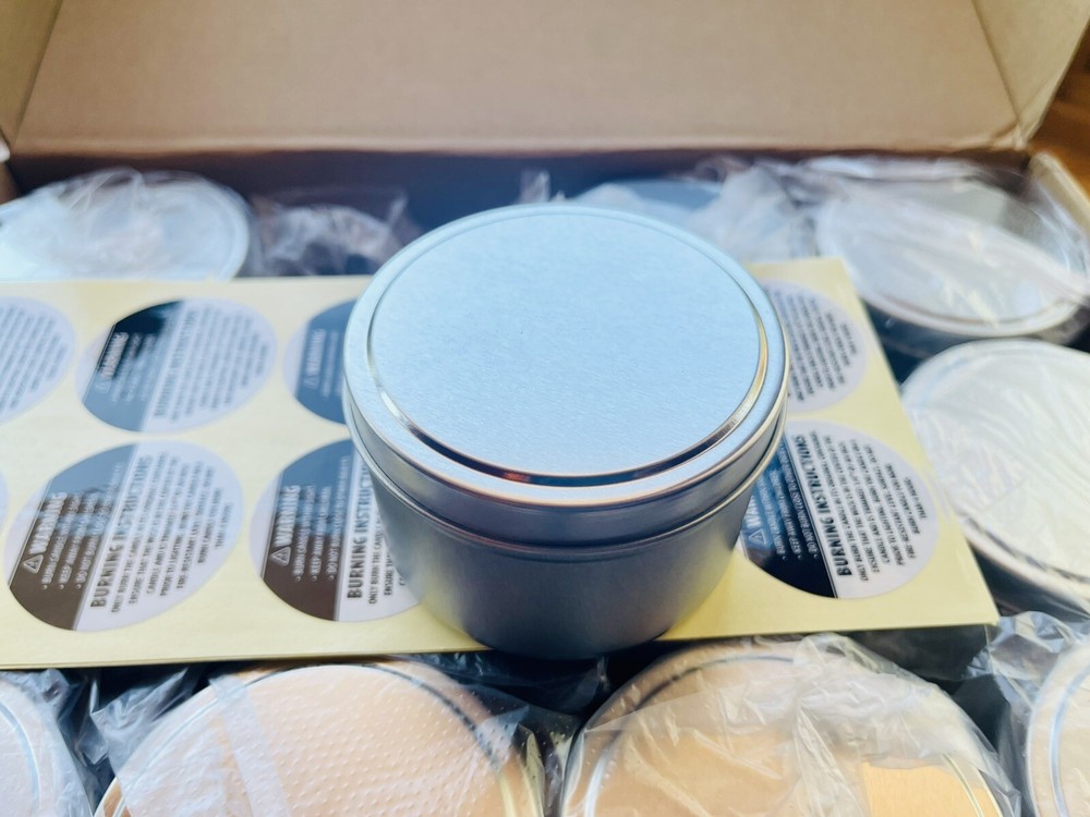 24 pack candle making tins 8oz empty jars.