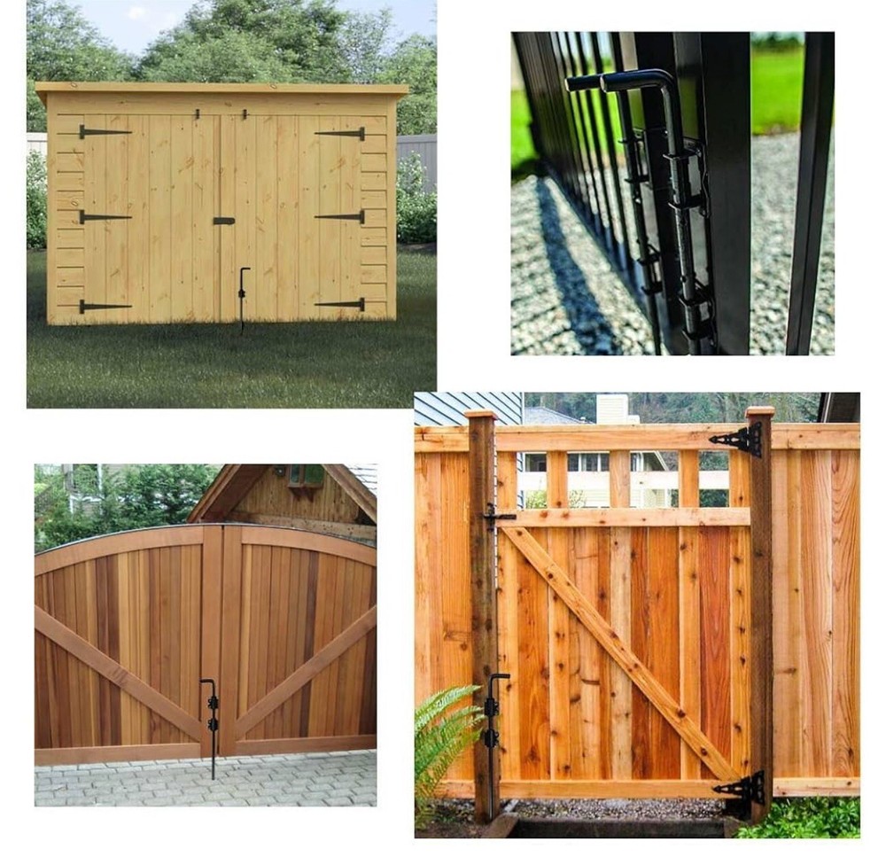 2-Pack!!! 18 Cane Bolt Drop Rod Heavy Duty Gate Hardware Black Solid Steel Gate