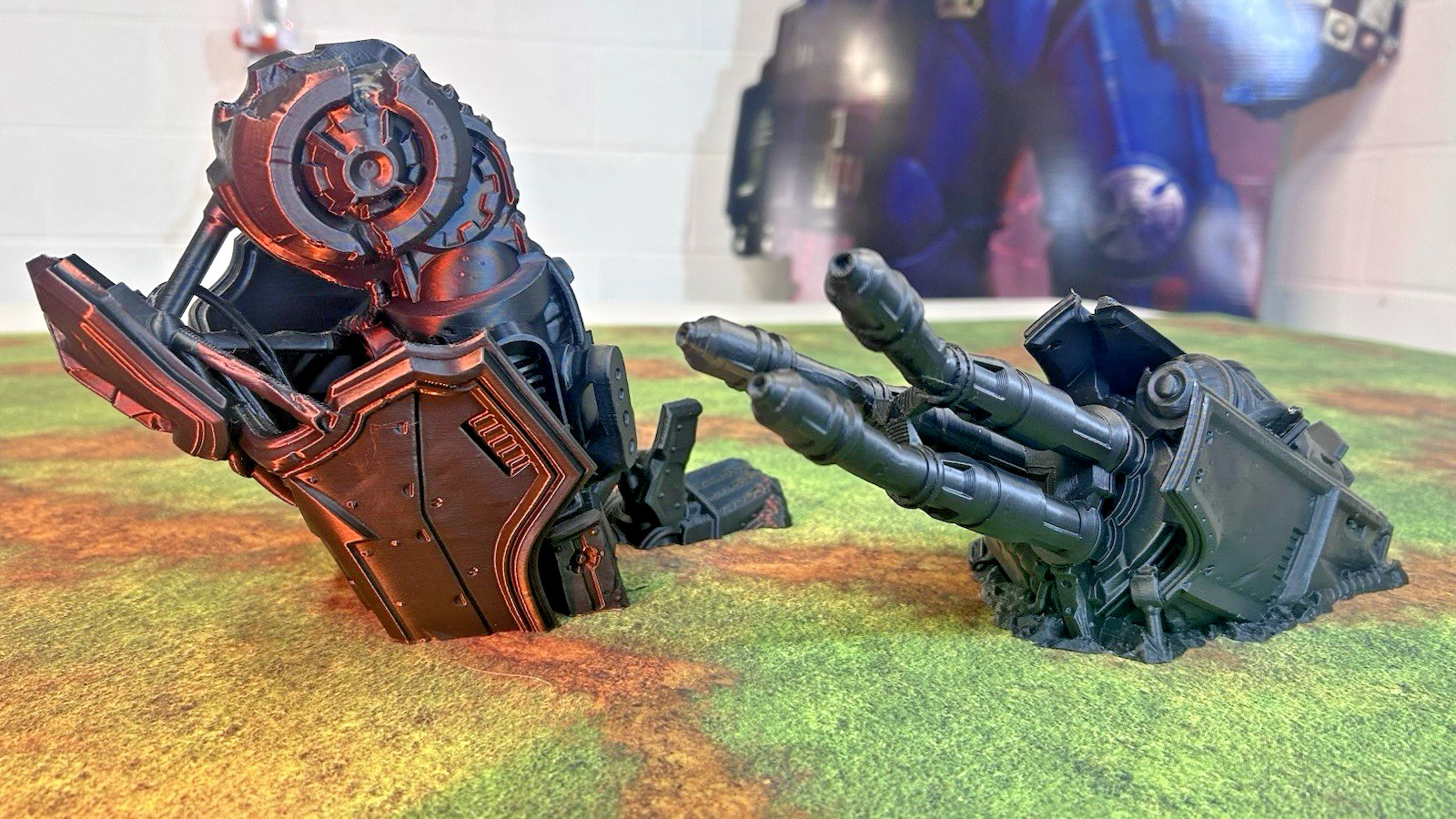 Tabletop Terrain - Fallen Titan - Perfect for Warhammer 40K/Kill Team: 7 pcs