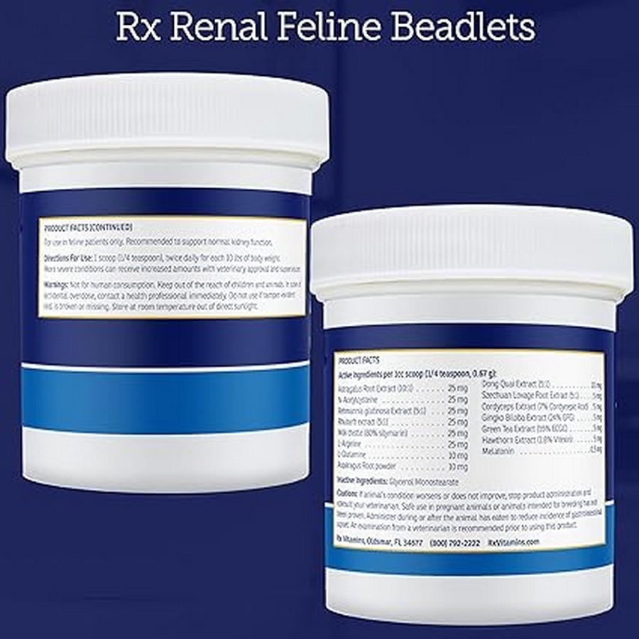 Rx Renal Feline Beadlets Supports Normal Kidney Function
