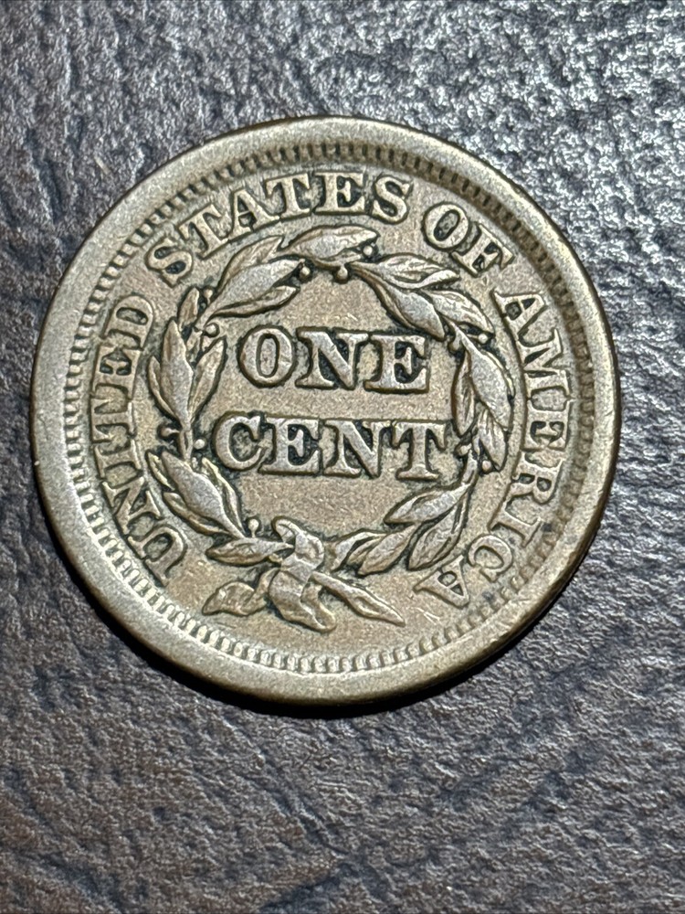 1854 Braided hair Large Cent