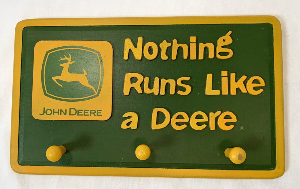 John Deere Coat / Key Wood Plaque Licensed