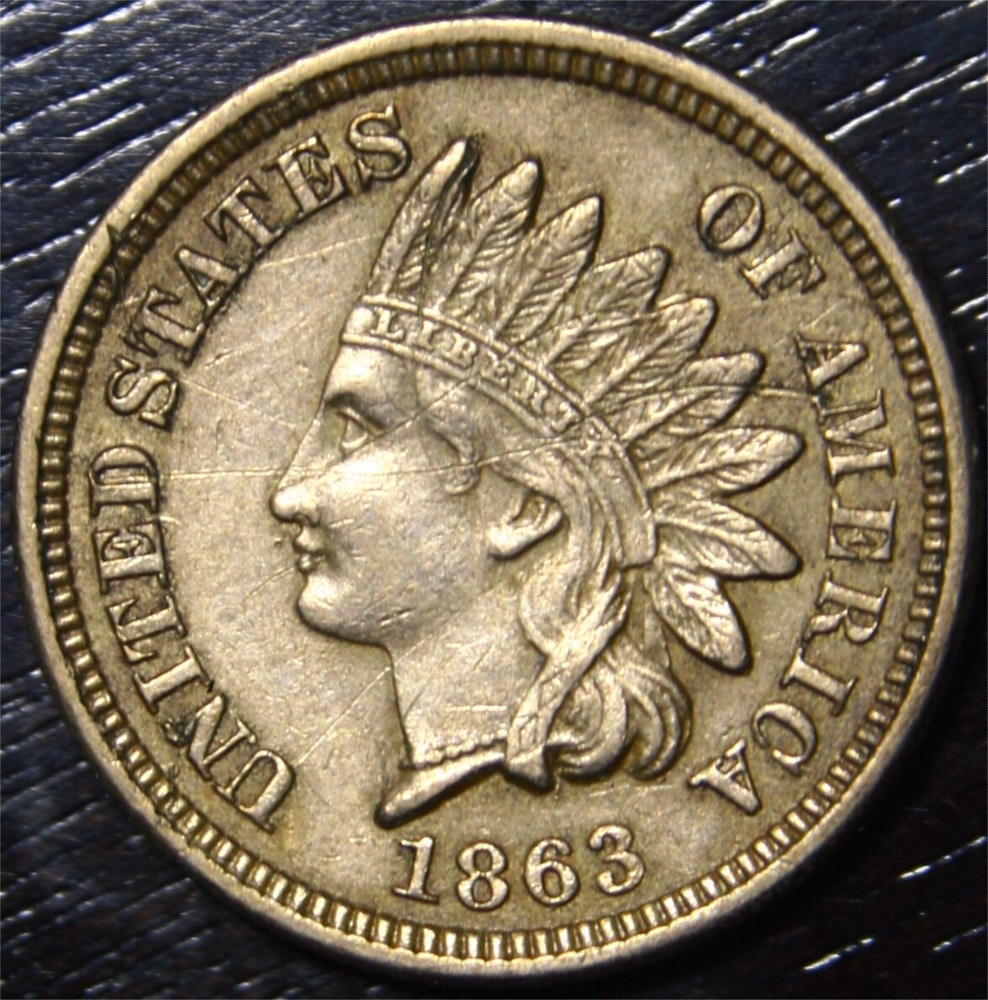 1863 Indian Head Penny CN