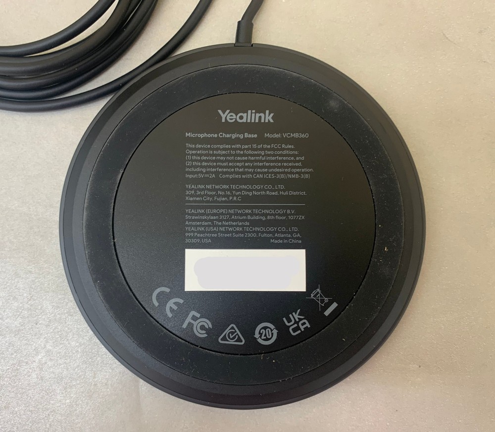 Yealink VCM36-W Wireless Video Conferencing Microphone Array w/ Charging Base