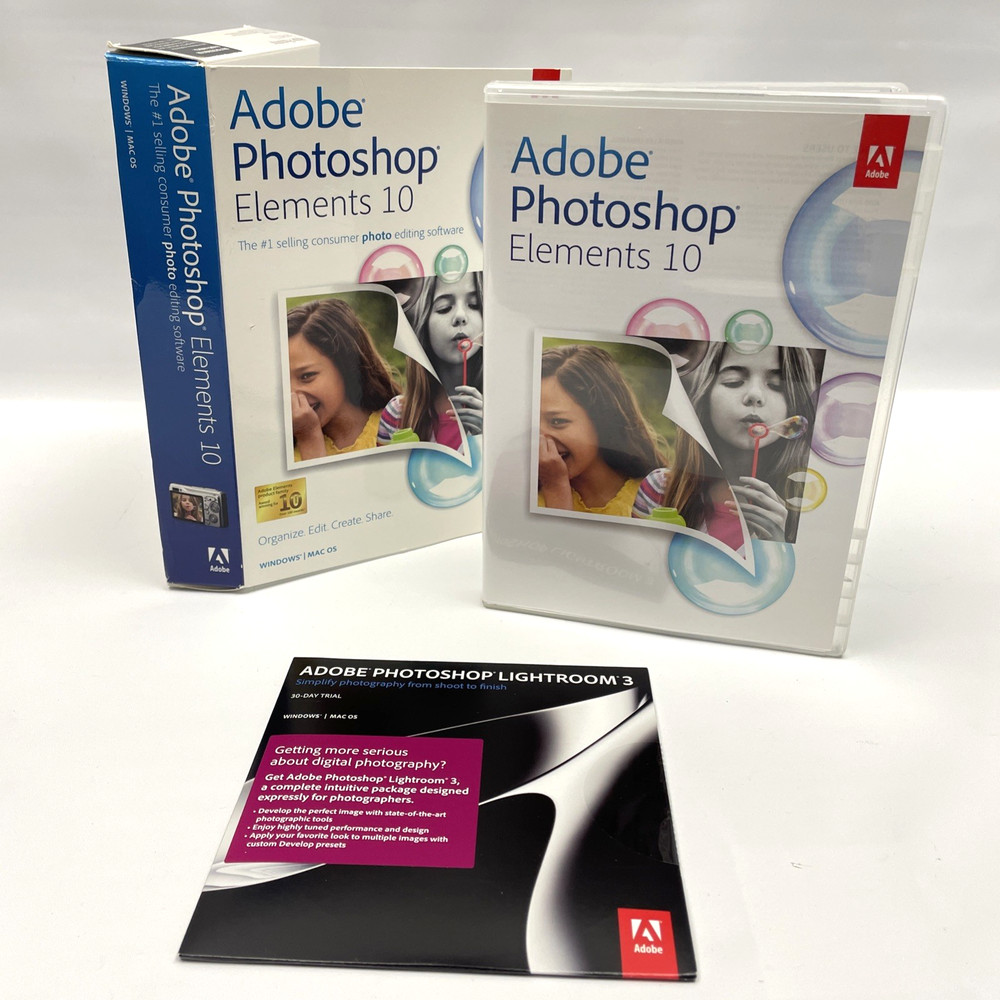 Adobe Photoshop Elements 10 for PC Mac Includes serial number Photo Editing