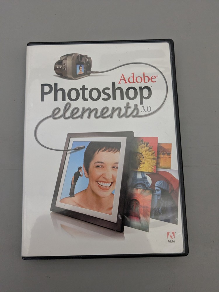 Macintosh Apple Adobe Photoshop Elements 3.0 Software w/ Serial Number
