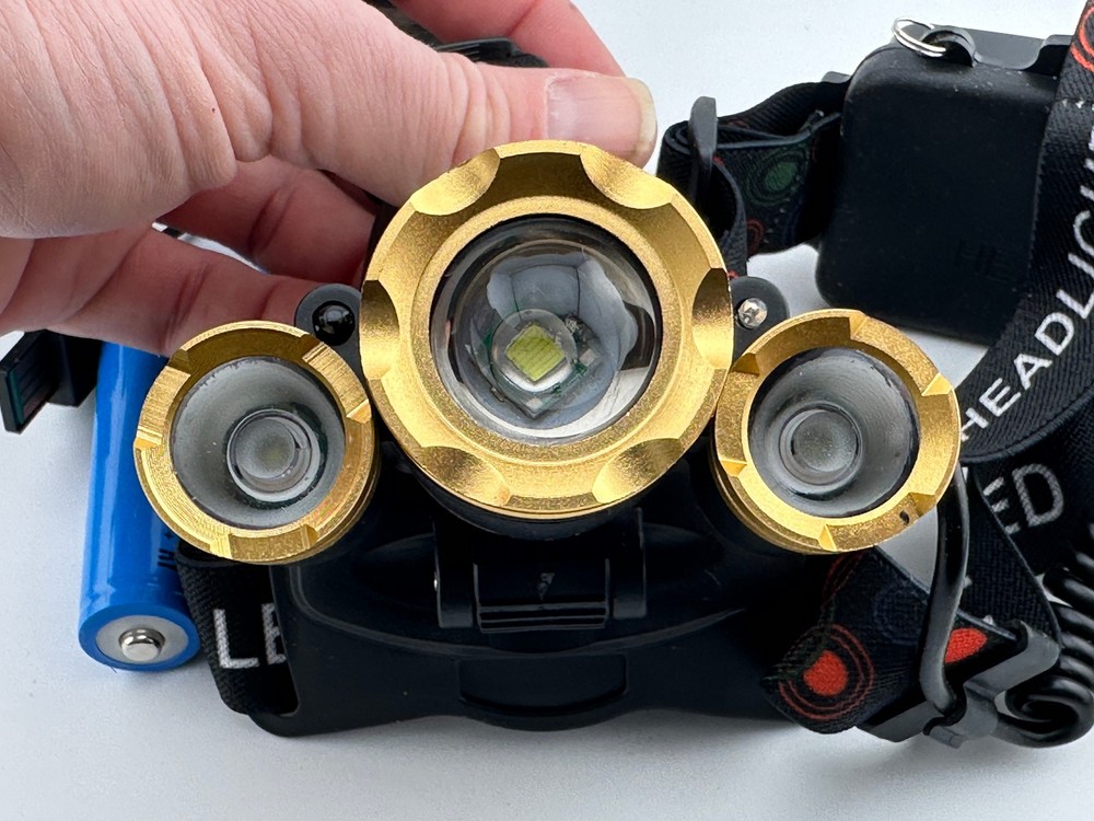 MAS MODO Recargable High Power 3-Light LED Waterproof Headlamp 3-Function