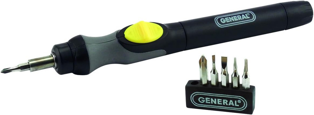Precision Cordless Electric Screwdriver #500 with Six Bits and Quick Change Chuc