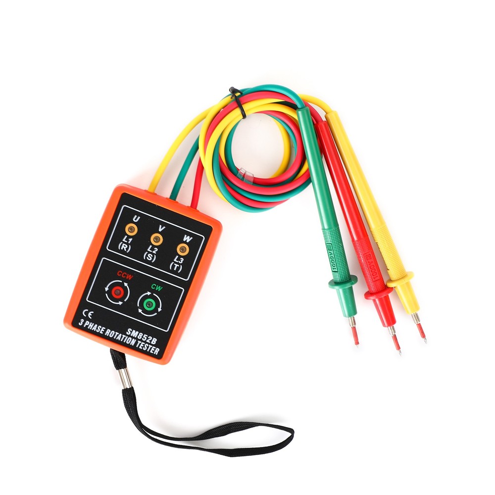 3 Phase Sequence Rotation Tester LED Indicator Detector Meter Checker SM852B