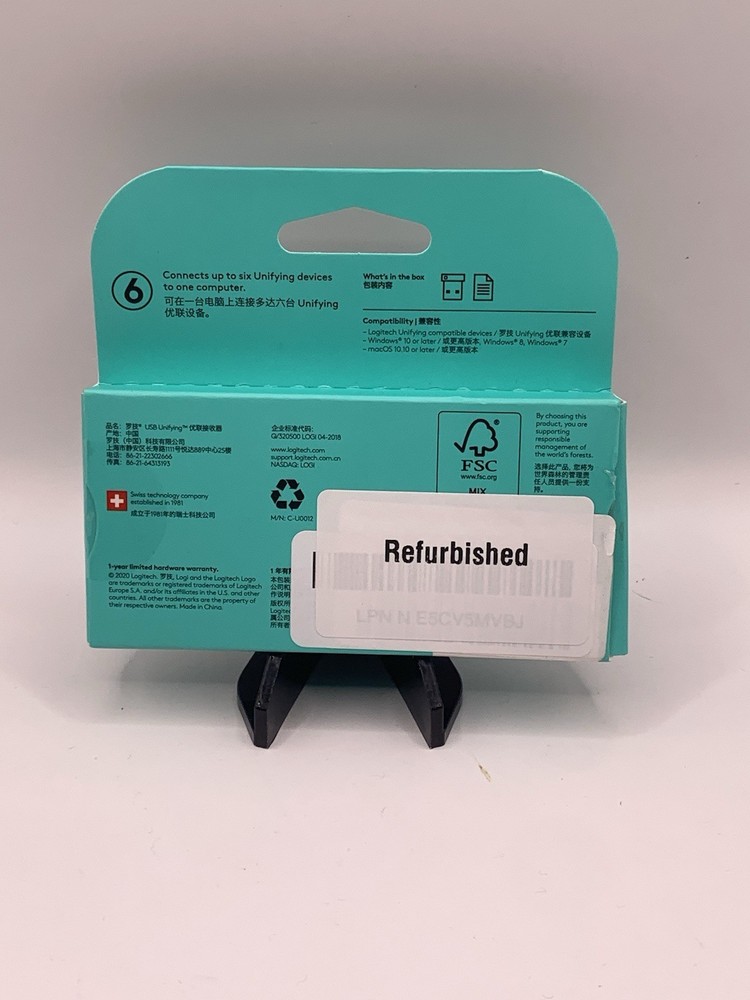 Logitech 6 Channel USB Unifying Receiver Dongle For Logitech Keyboard/Mouse