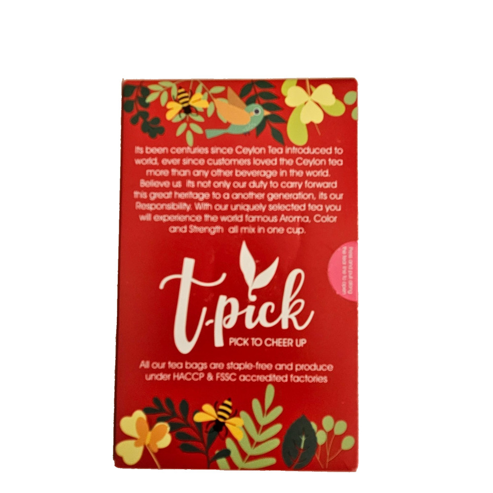 T-Pick Green Tea Raspberry Flavored Ceylon 2 Boxes 40 Sachets BB 3/22/28