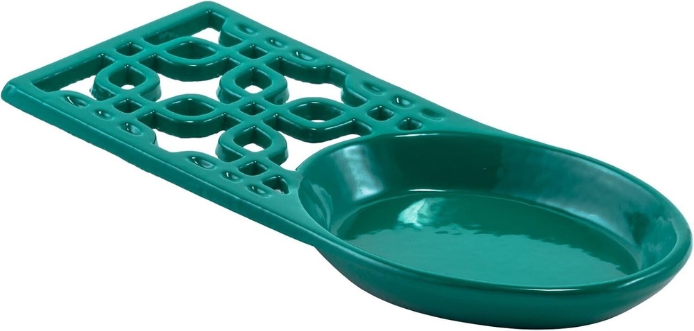 Old Dutch Emerald Green "Deco" Spoon Rest (173EM)