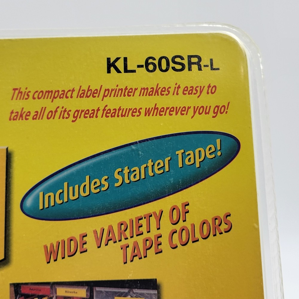 New Casio EZ- Label IT! KL-60SR-L Compact Tape System Label Maker