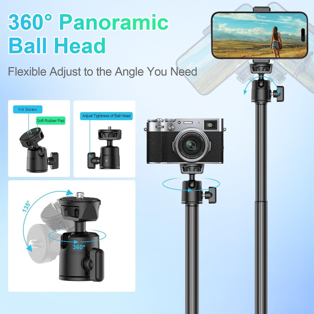 Ailight Camera Desk Mount Webcam Stand, Adjustable Table Camera Stand with 1/...