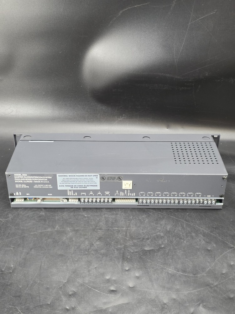 Rauland 2524 Master Clock Intercom Control System ( For Parts )