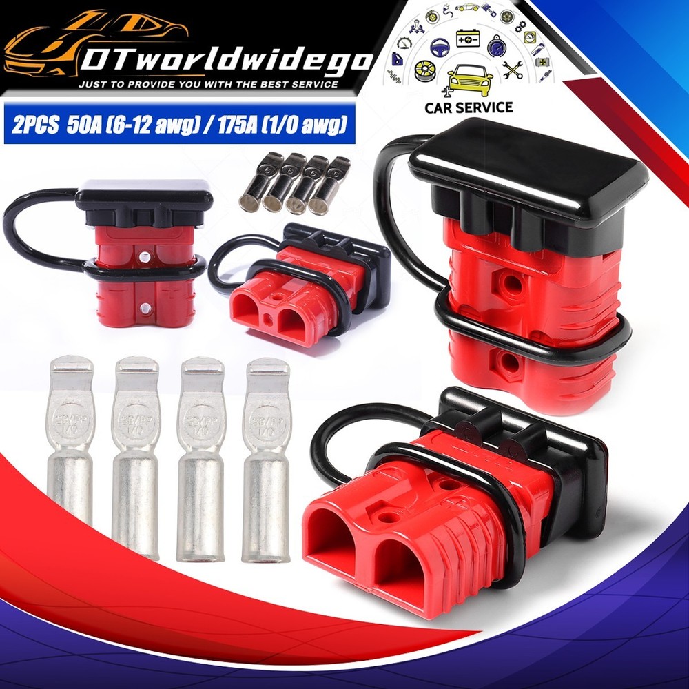 175A/50A Battery Quick Connect Wire Harness Plug Disconnect Winch Connector Kit