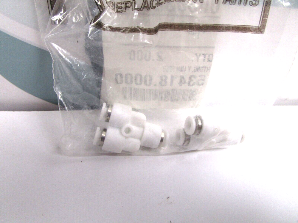 2 New Bunn 53418.0000 FITTING, Y 4MM PPSU