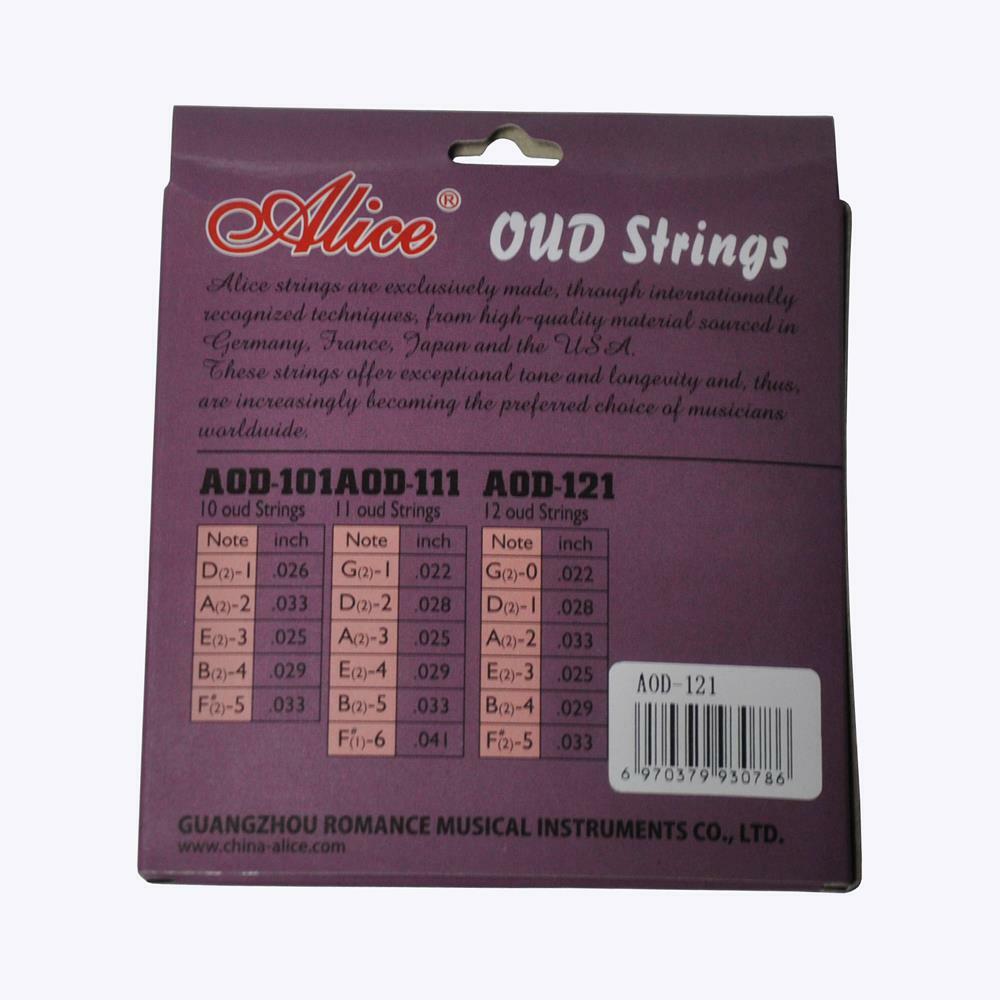 10Sets Alice UD OUD Strings Clear Nylon Silver-Plated Copper Winding 12 Strings