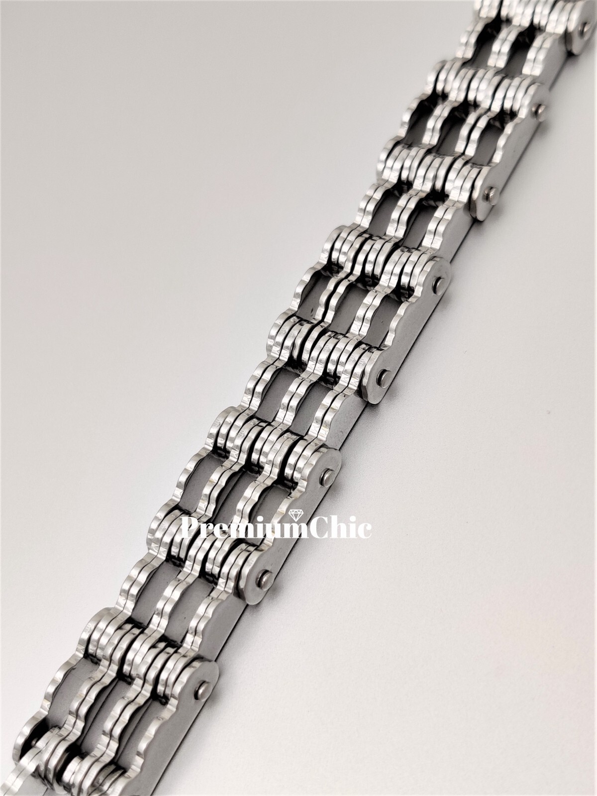 SOLID Stainless Steel Motorcycle Bike Chain Design Bracelet Men's Jewelry 16MM
